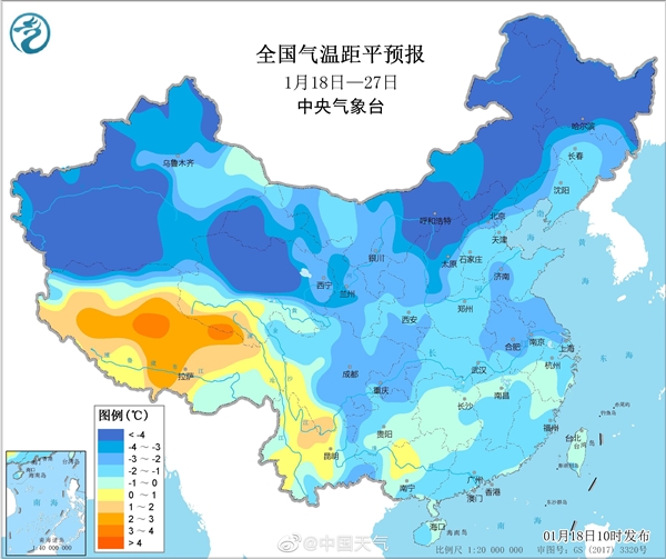 今年过年东北局地或遇极端寒冷：哈尔滨低过零下30℃