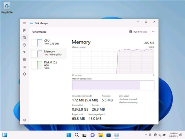 200M内存就能启动 Win11极限精简版升级：去除广告