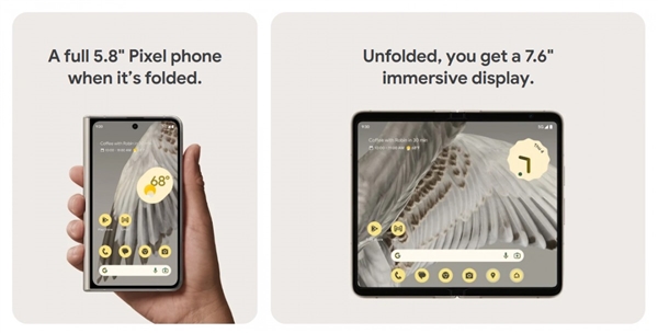 史上最耐用铰链！谷歌Pixel Fold折叠屏手机发布：处理器独一无二