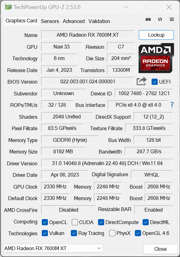 性能秒RTX 4060？AMD新显卡性能实测 光追是短板