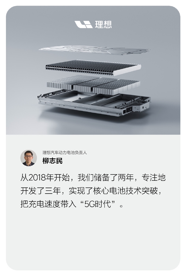 把充电速度带入“5G时代” 理想纯电车型搭载5C电池：不到十分钟续航400km