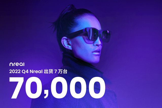 Nreal达成10万台AR眼镜量产 四季度出货量超7万台