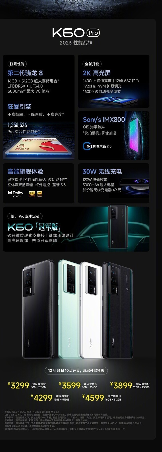 Redmi K60系列今日开售 2199元起售该选哪款一图看懂