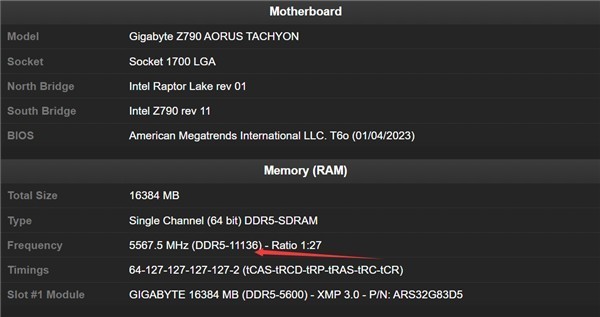 DDR5内存超频破纪录 频率高达11136MHz