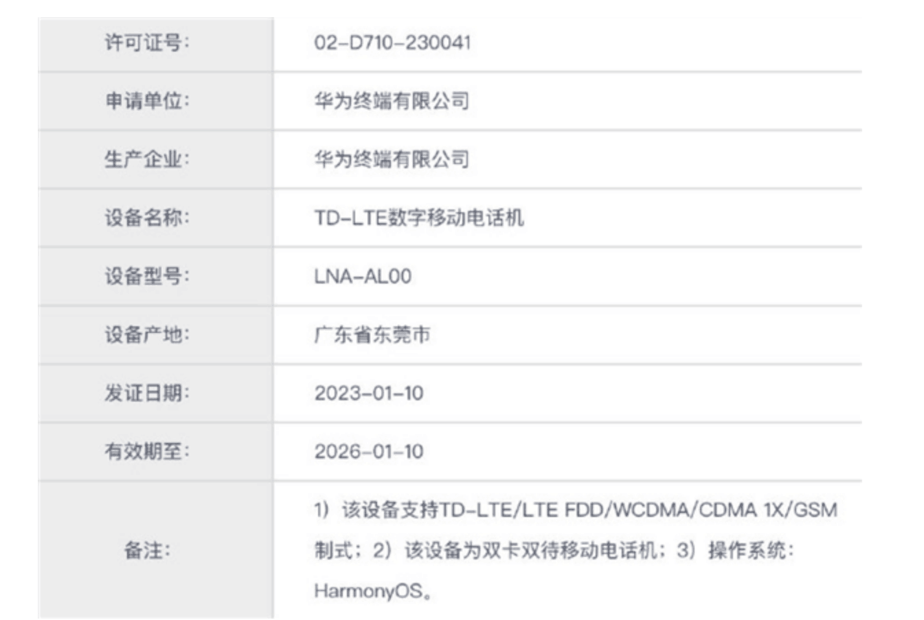 华为P60 Ultra疑似入网，首发最新鸿蒙3.1系统