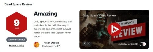 《死亡空间RE》IGN 9分：凝聚了团队心血的出色重制版游戏
