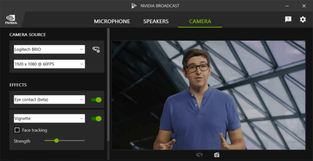 NVIDIA Broadcast 1.4版本更新支持目光接触
