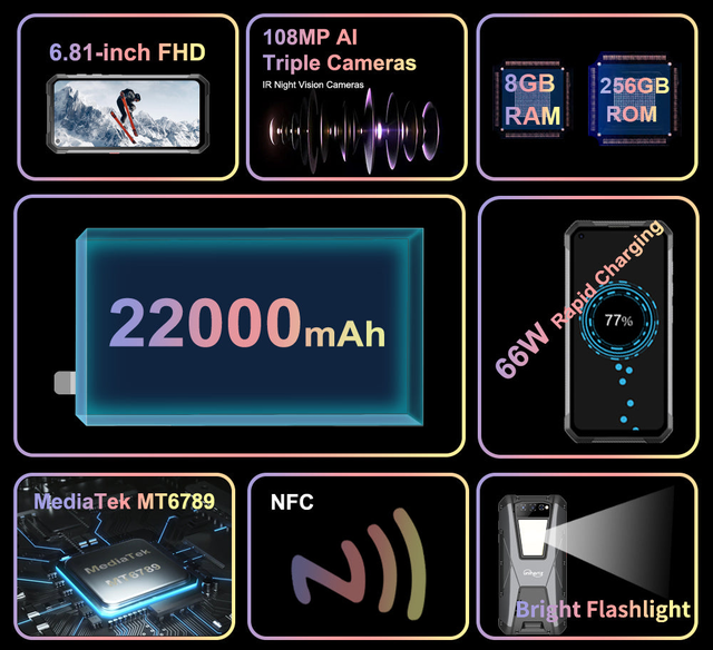 新机电池 22000mAh 堪比充电宝，宣称待机 100 天