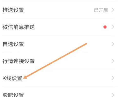 东方财富手机app怎么设置k线的