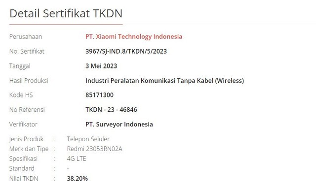 Redmi神机通过TKDN认证：5000mAh电池 + 33W快充