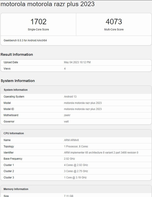 骁龙8+加持！moto Razr+2023折叠屏手机曝光