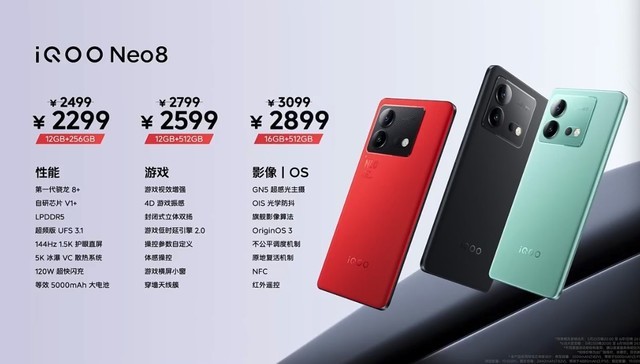 iQOO Neo8 系列正式发布，首发天玑9200+，一文看懂主要配置