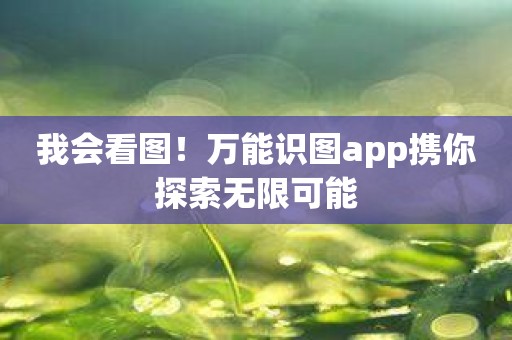 我会看图！万能识图app携你探索无限可能