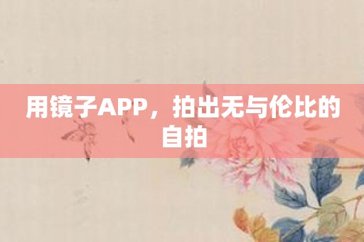 用镜子APP，拍出无与伦比的自拍