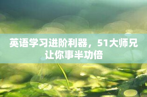 英语学习进阶利器，51大师兄让你事半功倍