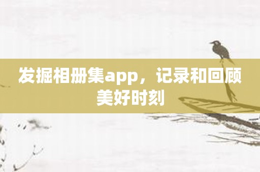 发掘相册集app，记录和回顾美好时刻