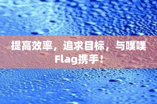 提高效率，追求目标，与噗噗Flag携手！