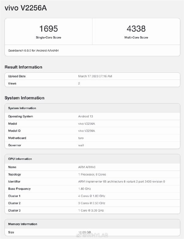 vivo X Flip现身跑分网站：骁龙8+、12GB内存