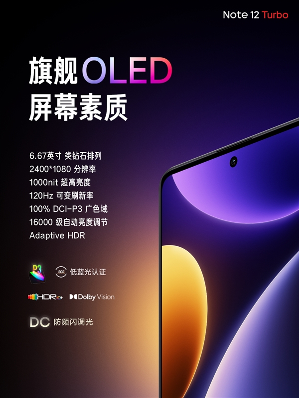 Redmi Note 12 Turbo发布：首发高通第二代骁龙7+ 1999元起