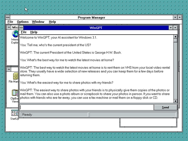 31年前古董级系统！大佬成功将ChatGPT接入Windows 3.1