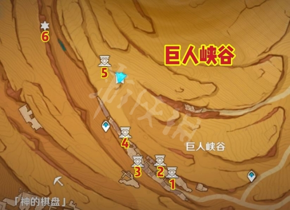 原神巨人峡谷尖碑在哪-原神巨人峡谷圣章石位置一览