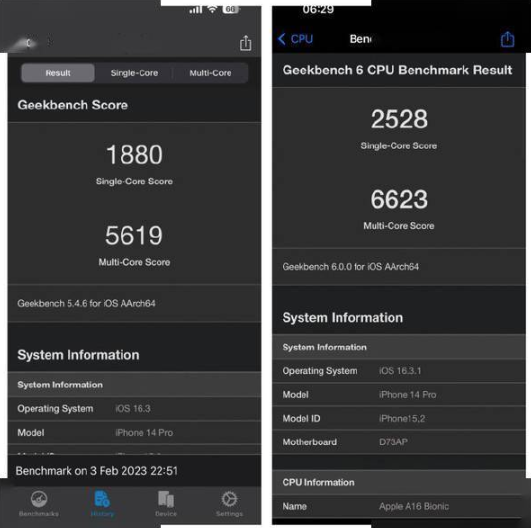 安卓哭晕在厕所！iPhone 14 Pro Geekbench 6新跑分逆天