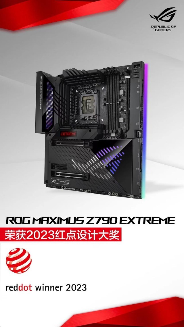 华硕Z790X670E主板勇夺2023红点设计大奖