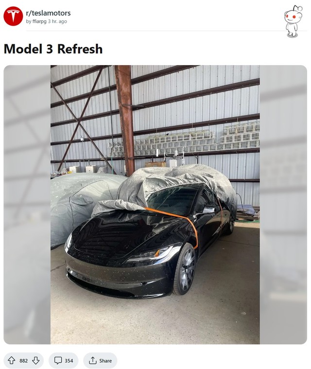 设计一言难尽！新款特斯拉Model 3实车首曝