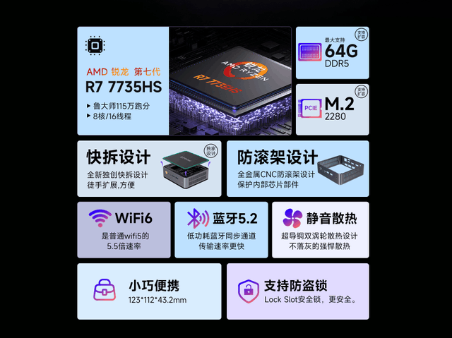 GMK极摩客K27735HS 16+512GB，首发福利2299元，10点现货开抢