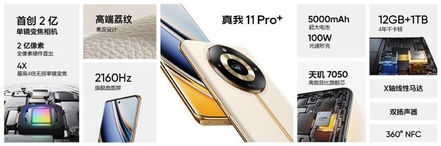 1999元起！realme 11 Pro+发布：天玑7050、2亿像素单镜变焦、12GB内存