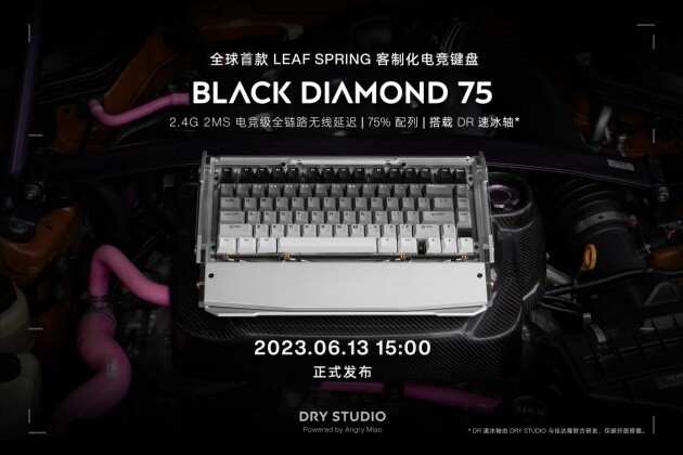 DRY STUDIO x GATERON 联合研发 DR 速冰轴，6.13 Black Diamond 75独家亮相