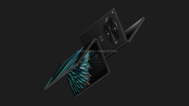 一加首款折叠屏手机OnePlus V Fold渲染图曝光：背面皮革、哈苏三摄