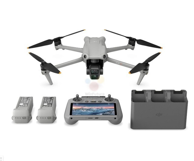 大疆 DJI Air 3 无人机渲染图曝光，搭载双摄像头系统、新款控制器