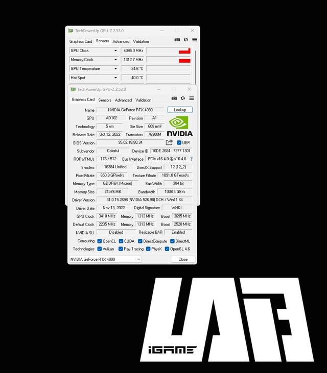 英伟达RTX 4090显卡成功超频至4090MHz+ 刷新记录