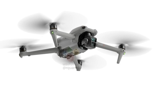 大疆 DJI Air 3 无人机渲染图曝光，搭载双摄像头系统、新款控制器