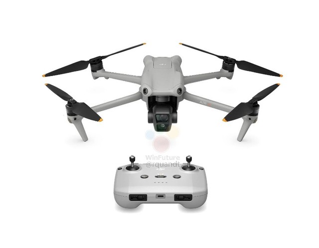 大疆 DJI Air 3 无人机渲染图曝光，搭载双摄像头系统、新款控制器