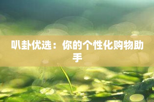 叭卦优选：你的个性化购物助手