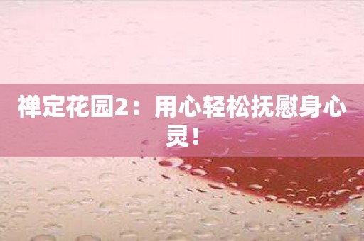 禅定花园2：用心轻松抚慰身心灵！