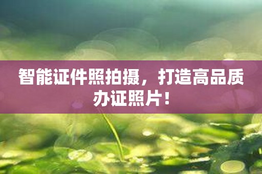 智能证件照拍摄，打造高品质办证照片！