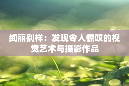 绚丽别样：发现令人惊叹的视觉艺术与摄影作品