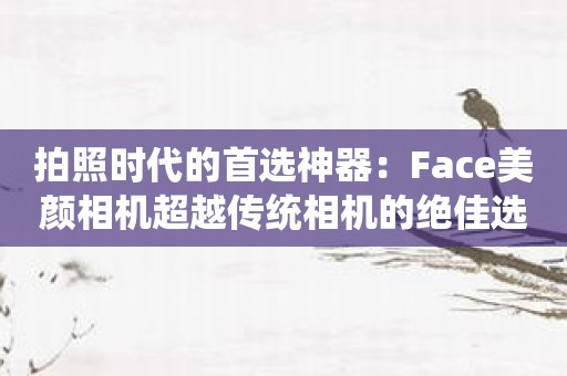 拍照时代的首选神器：Face美颜相机超越传统相机的绝佳选择