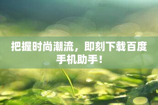 把握时尚潮流，即刻下载百度手机助手！