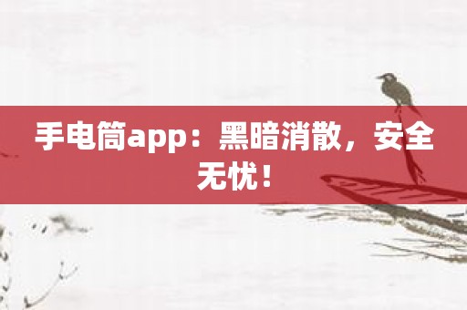 手电筒app：黑暗消散，安全无忧！