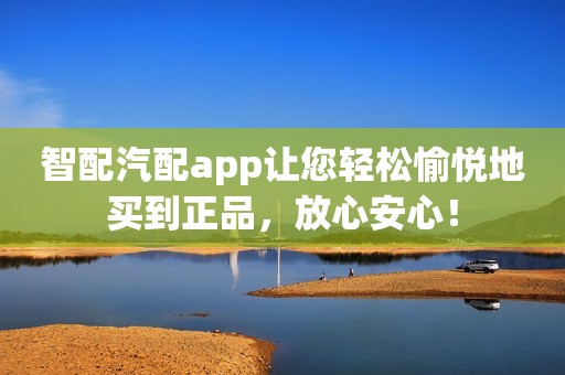 智配汽配app让您轻松愉悦地买到正品，放心安心！