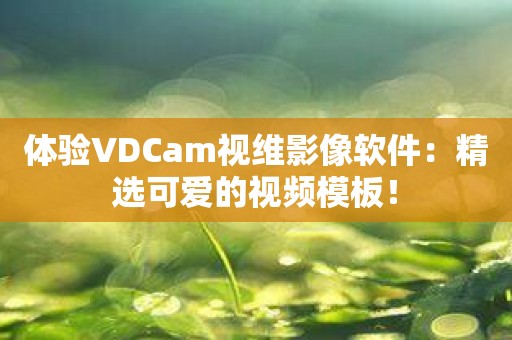 体验VDCam视维影像软件：精选可爱的视频模板！