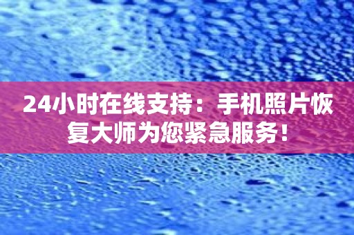 24小时在线支持：手机照片恢复大师为您紧急服务！