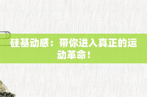 硅基动感：带你进入真正的运动革命！