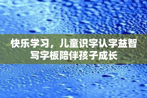 快乐学习，儿童识字认字益智写字板陪伴孩子成长