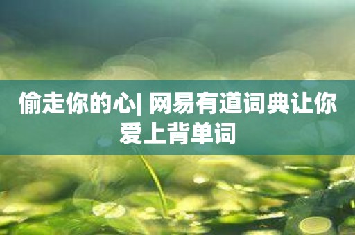 偷走你的心| 网易有道词典让你爱上背单词