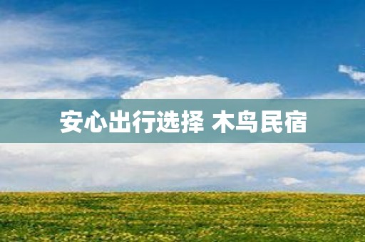 安心出行选择 木鸟民宿